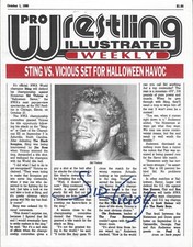 PLEASE READ  SID27  Sycho Sid Vicious   Signed Wrestling Magazine w/COA