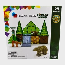 MAGNA-TILES Forest Animals 25-Piece Magnetic Construction Set - Brand New