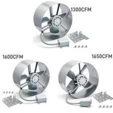 15"Gable Mount Vent Attic Fan,Exhaust Ventilation Fan with Adjustable Thermostat