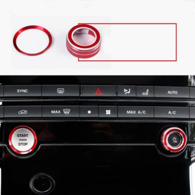 Trim For Jaguar Xe Xel Xf F Pace Red Starts Stop Ring Volume Control Button Diy Ebay