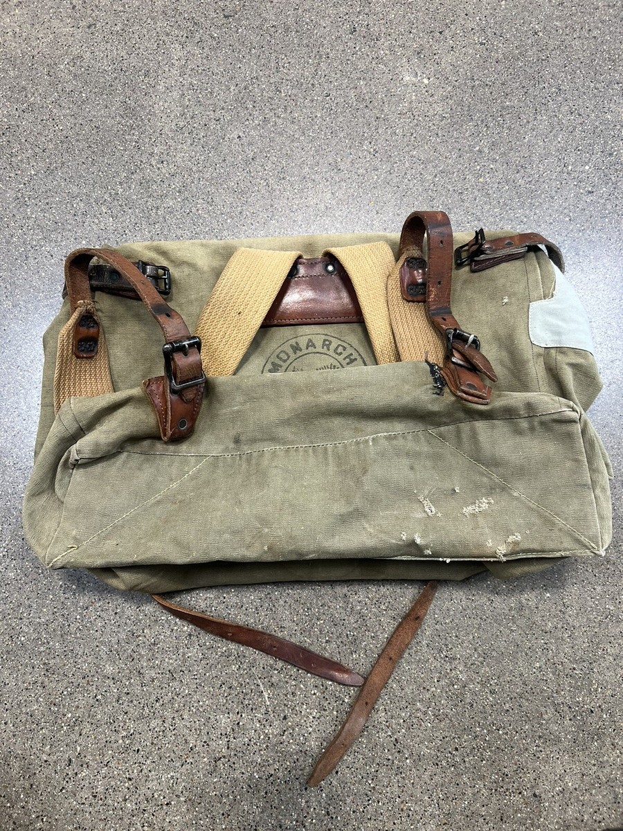 Vintage DULUTH PACK MONARCH BRAND no.2 Canoe Bag Backpack Green