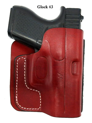 CEBECI Brown Leather RH Back Pocket Wallet Holster for BERETTA 84