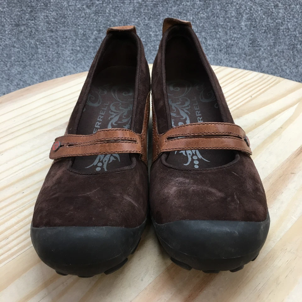 Merrell Shoes Womens 9.5 Plaza Bandeau Casual Mary Jane Flats J46498 Brown Suede - Image 4 of 4