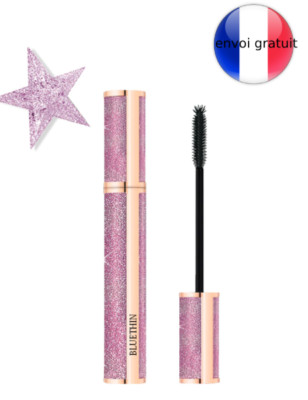 Schwarze Langanhaltende Mascara 4D Seidenfaser, Waterproof Pink Glitzer