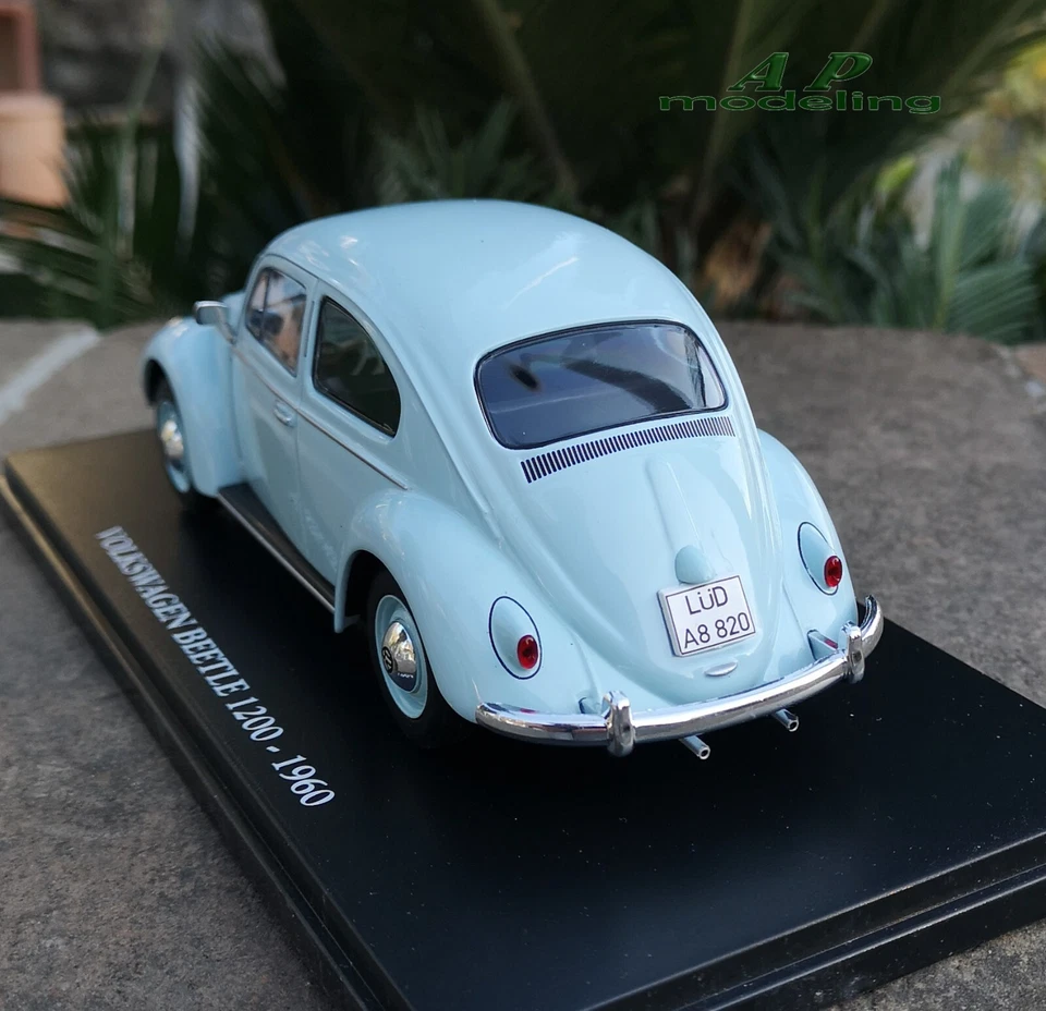 modellino auto scala 1/24 usato volkswagen beetle 1200 del 1960 modellini vintag - Immagine 4 di 4