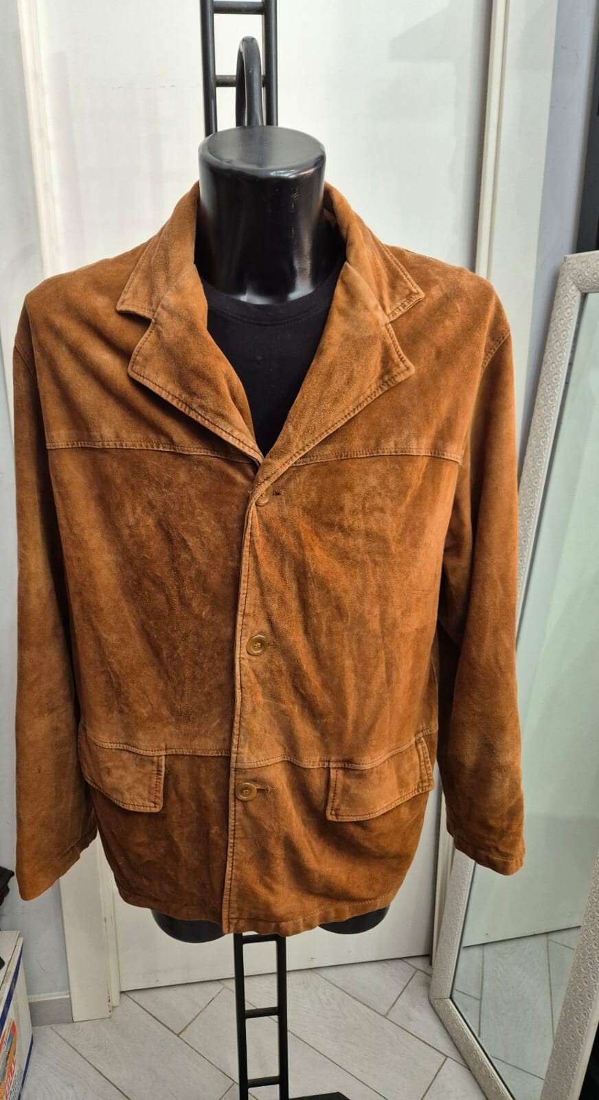 Vintage DESI Brown Leather Jacket for Men Size L XYR642L