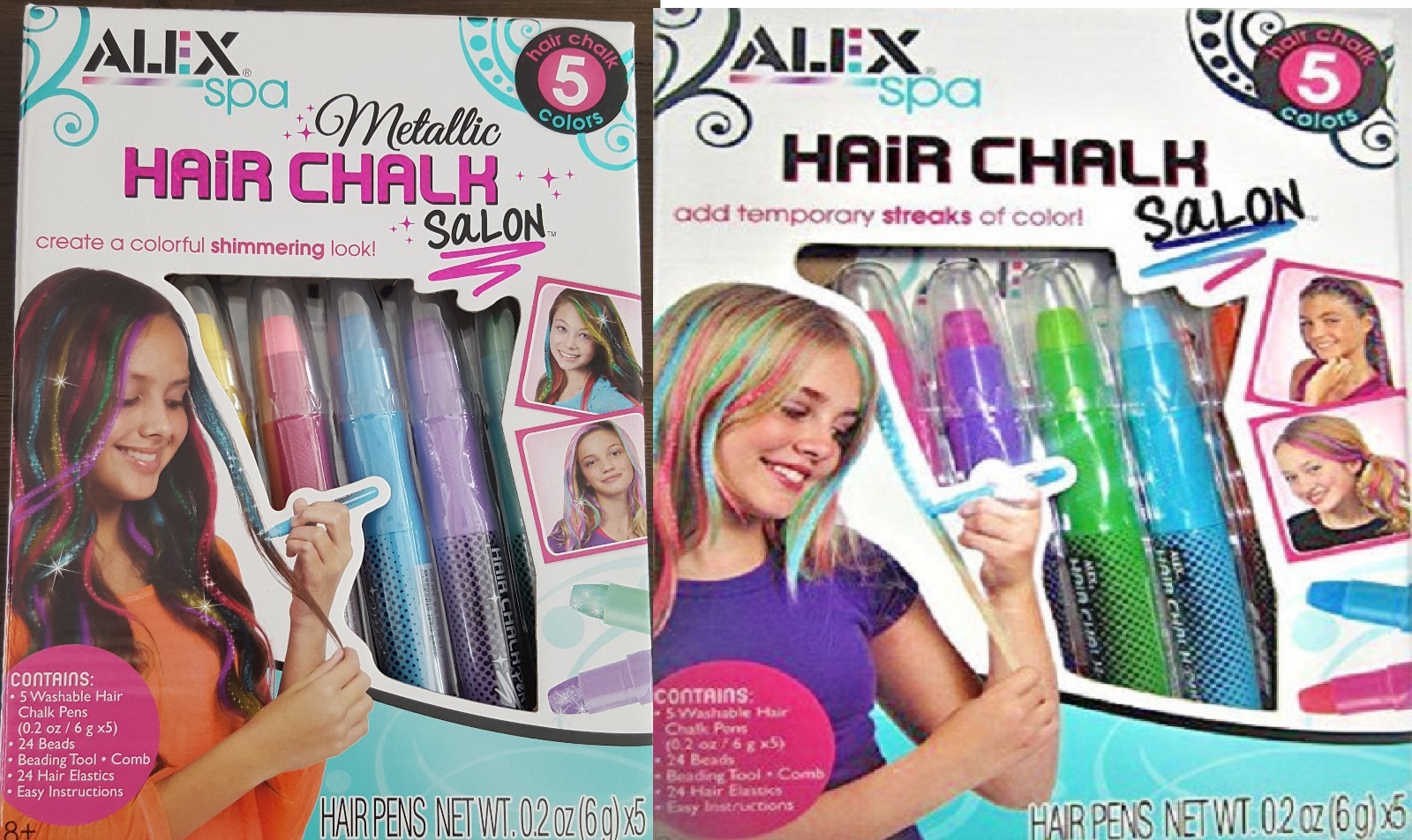 ALEX Spa Hair Chalk Salon 5 hair chalk colors eBay