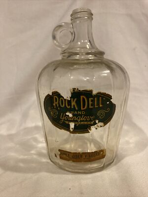 57) Vtg Rock Dell Company Tacoma, WA Syrup Bottle Apple Cider Vinegar w/Label