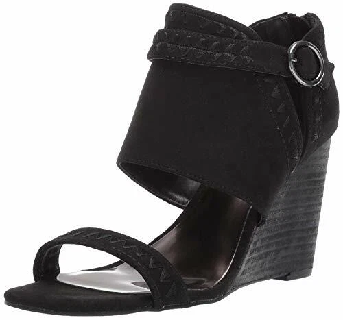 Carlos by Carlos Santana Gadot Wedge Sandals Black 6.5M