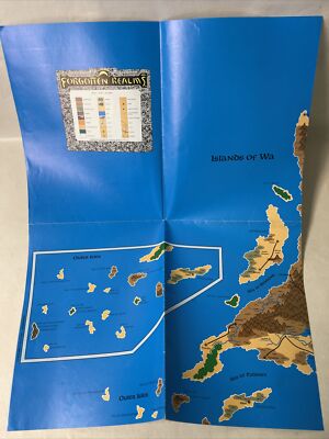 Dungeons & Dragons Forgotten Realms MAP ONLY 1032XXX0702 From Kara-Tur Set 1988