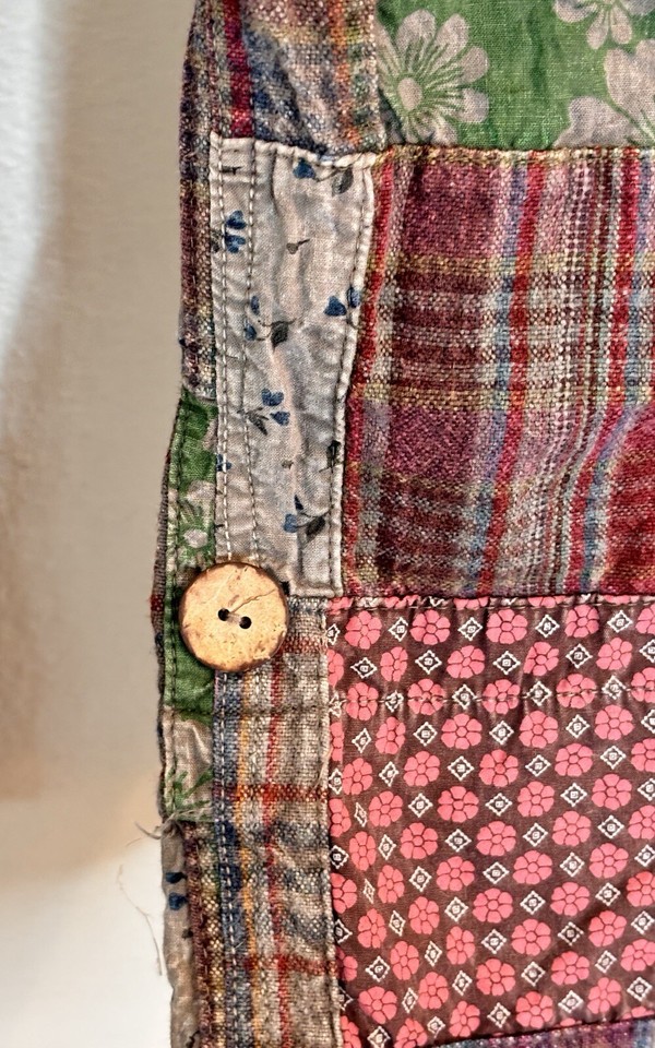 Blue Sky Womens Patchwork Pants Medium Boho Cottage Beachy Hippie Fair