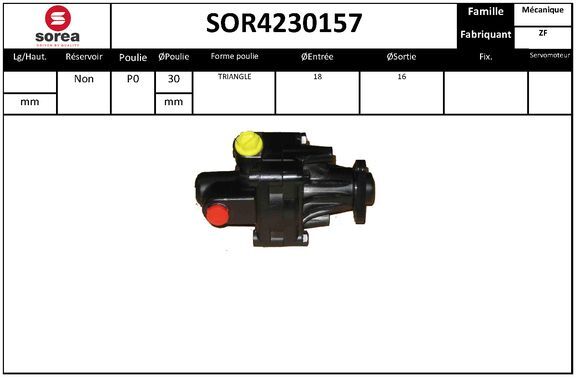 Pompe hydraulique direction SNRA SOR4230157 pour Audi A4 B5 et Berline A8 D2