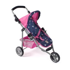 Bayer Chic 2000 Puppen Jogging-Buggy LOLA Butterfly navy-pink TOP