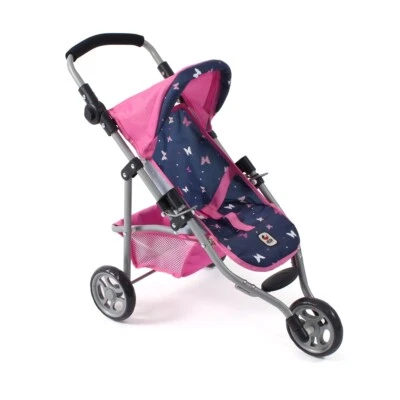 Bayer Chic 2000 Puppen Jogging-Buggy LOLA Butterfly navy-pink TOP