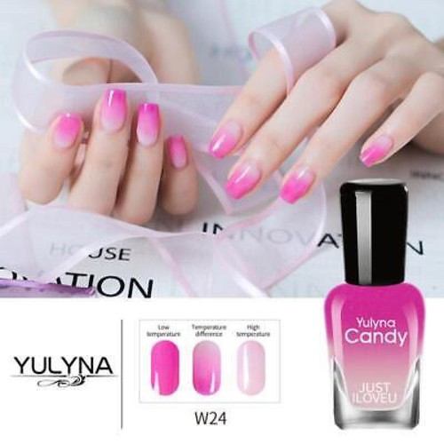 Esmalte de uñas degradado ml temperatura cambio de color sin rasgaduras impermeable rápido - Imagen 36 de 45