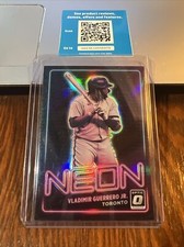 VLADIMIR GUERRERO JR 2021 Panini Donruss Optic SSP Neon Prizm Case Hit Blue Jays