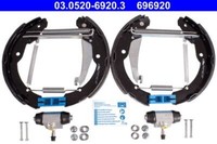 2X ATE 03.0520-6920.3 Bremsbackensatz FüR Seat Skoda VW