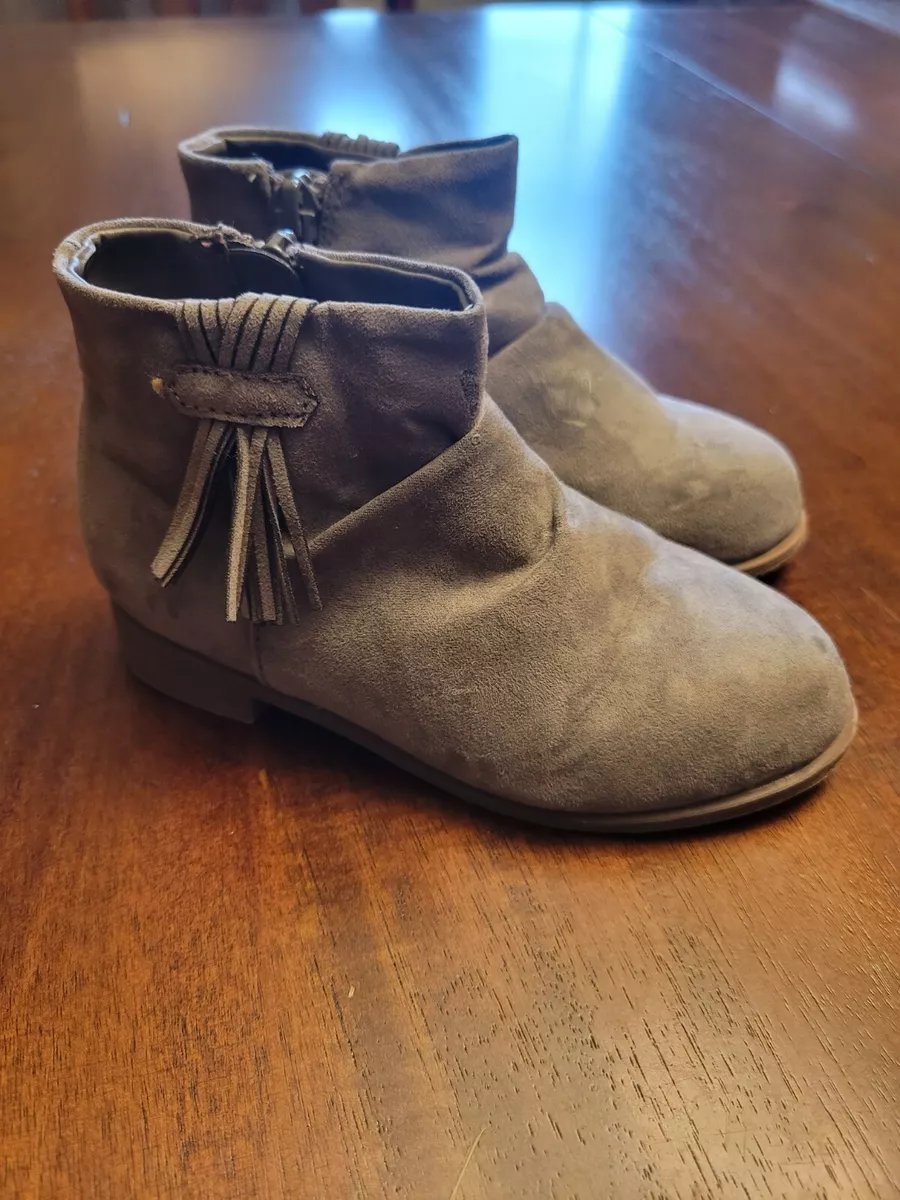 Toddler Girls Gray Fashion Boots Size 8 eBay