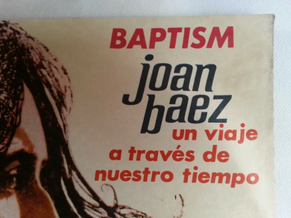 JOAN BAEZ BAPTISM 1968 MONO UNIQ CVR & ERRORS!! EDITED TRCKLST!! CHILEAN PRESS!! - Image 4 of 4