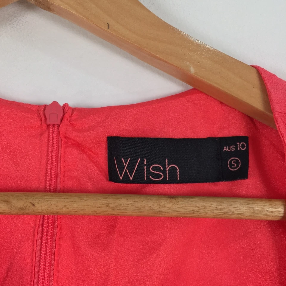 Camiseta sin mangas Wish mujer talla S rosa sin mangas cuello redondo cremallera sólida 020119 Foto 3 de 4