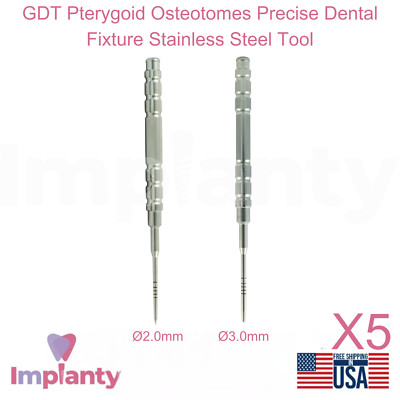5x GDT Pterygoid Osteotomes Precise Dental Fixture Stainless Steel Tool