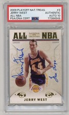 2009 Playoff National Treasures All NBA JERRY WEST Signed PSA 10 LE 17/25 LOGO