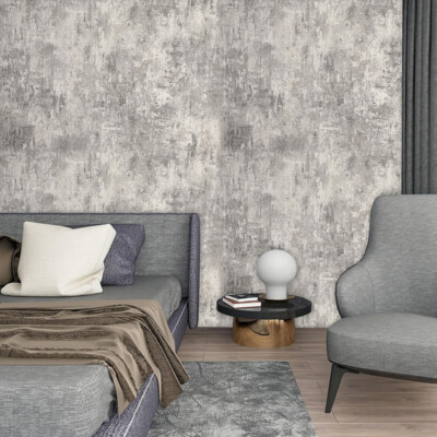 Trafagala 53cm X 950cm Light Grey Modern Concrete Effect Wallpaper Industrial Wall Paper For