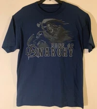 Sons of Anarchy Official T-Shirt Tee Navy Blue Men's Large L *NEW SAMPLE*