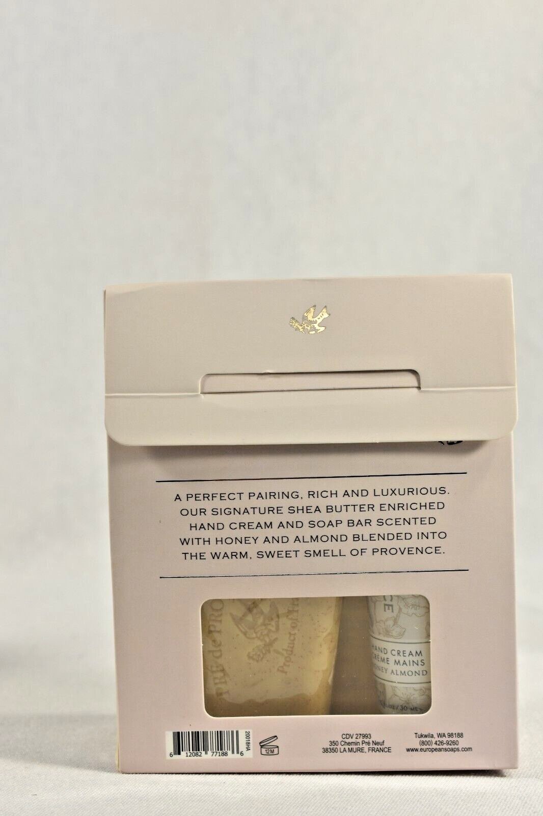 Pre de Provence Honey Almond Shea Butter 150g Soap &  1oz Hand Cream Gift Set