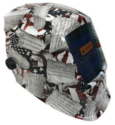 Hydro Dipped Welding Helmet AUTO DARK WHAM30 Series Amendment American Flag
