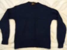 Sweater Emporium Pull Over Mens Medium Blue Cable Knit Wool Blend Golf Preppy