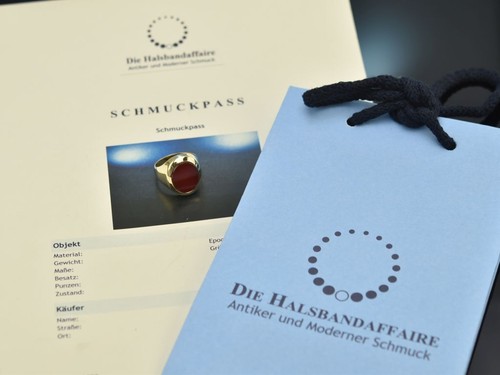 HOCHWERTIGER WAPPEN SIEGEL RING MIT KARNEOL GOLD 585 UM 1985 ENTSTANDEN - Bild 7 von 7