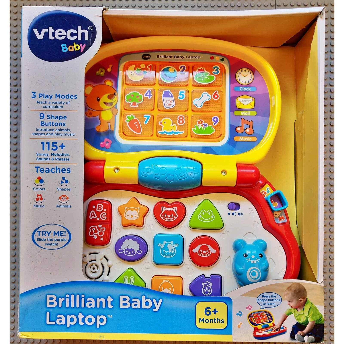 Vtech A Baby's Learning Laptop Interactive Toy Light Sounds Music