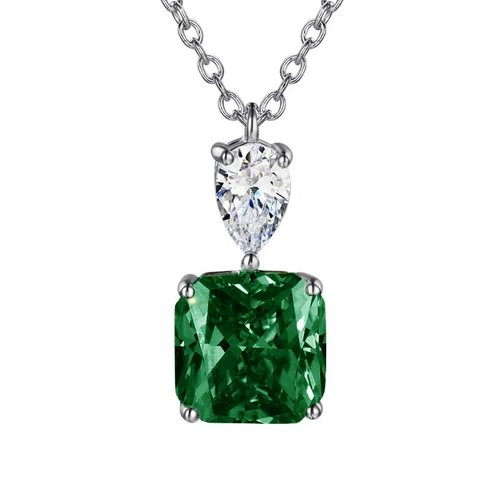 Gorgeous Wedding 925 Silver Plated Necklace Pendant Women Cubic Zircon Jewelry - Picture 4 of 39