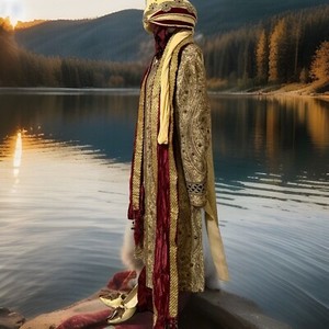 Manish Creation Groom Set Traditional Ethnic Sherwani Silk Hand Stitched Size 40