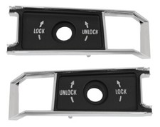 New Trim Parts Interior Door Handle Bezel Pair For 1968-77 C3 Corvette 5950