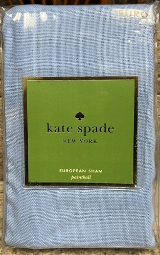 Kate Spade Paintball Blue With White Trim Euro Sham Pillow Sham