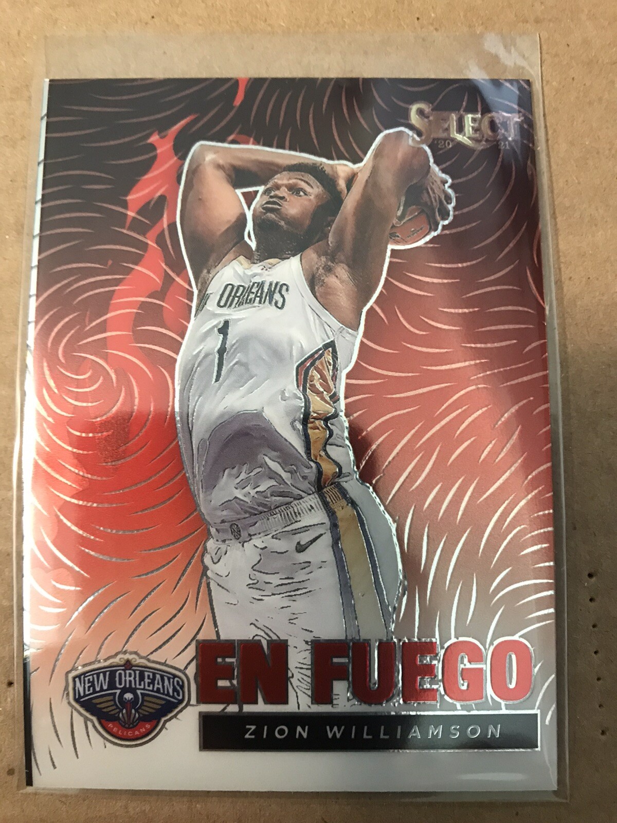 2020-21 Select Zion Williamson EN FUEGO Case Hit Card Wow