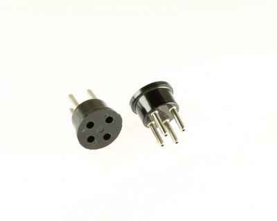 10x Wire Pro 86714S Amphenol Black Phenolic Unshielded Plugs 4 Contacts Speaker