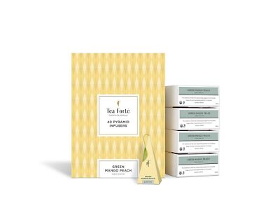 Tea Fortè Box 40 Pyramiden Green Mango Peach Green Tea Pfirsich Mango Bio