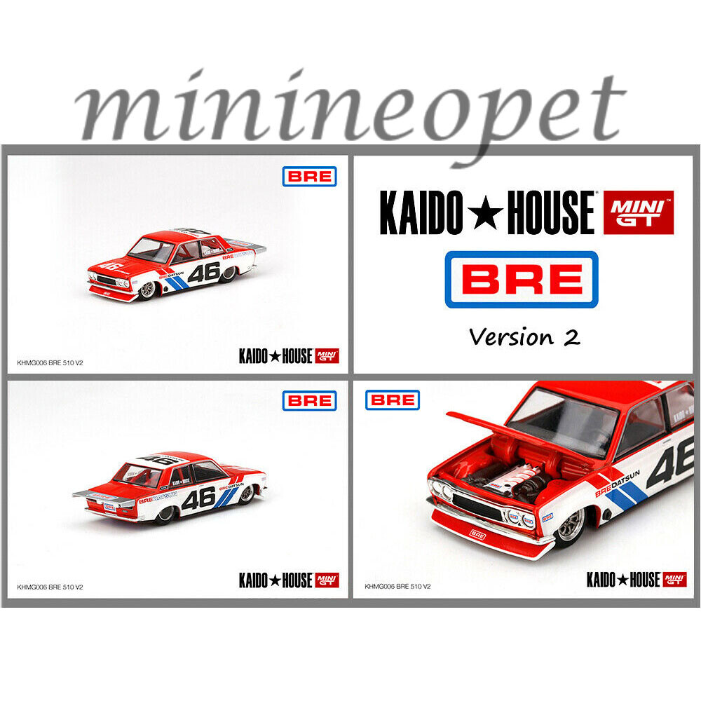 MINI GT KHMG006 KAIDO HOUSE DASTUN 510 PRO STREET BRE #46 1/64 VER