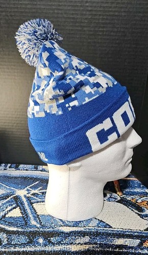 Indianapolis Colts Lucas Oil Blue Digital Camo Beanie Winter Hat - Picture 2 of 4