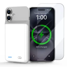 7000mAh Battery Charger Case Power Bank For iPhone 16 6.1 inch Charging Cover