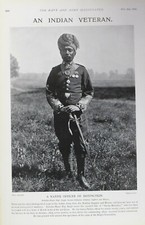 1903 Print Indischer Veteran Subadar Major Rupsingh Sardar Bahadur Bombay Sapper