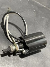 Phenolic Bakelite On/Off Fixture Socket w/ Bottom Turn Knob Switch With 8”leads