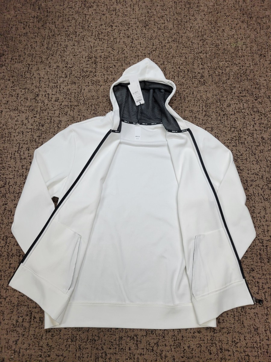 $205 New BRAX LAB Full Zip Hoodie Jacket Men's 2XL XX-LARGE White