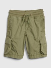 NEW 30 GAP Toddler Boys Pull-On Cotton Cargo Shorts Olive Green Size 3T