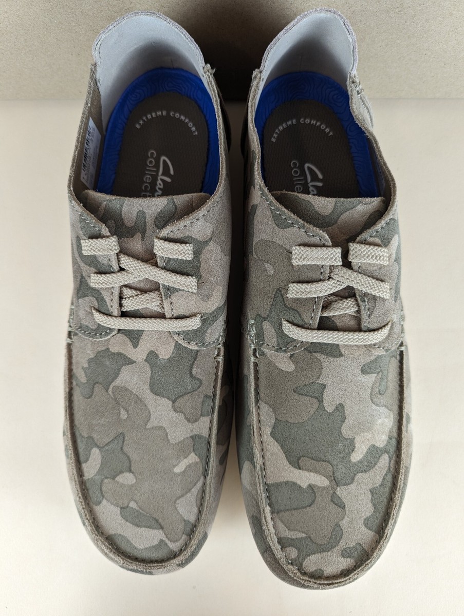 Clarks ShacreLite Low Moc Shoes Mens 11.5M Sand Camo Leather  display picture 2