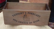 99% CHANCE OF WINE wooden storage box. A fab gift hamper or for your own home.