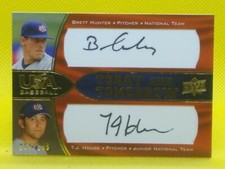 2008 USA Baseball DUAL AUTOGRAPHS #TT-3 B. Hunter / T.J. House ***251/295***